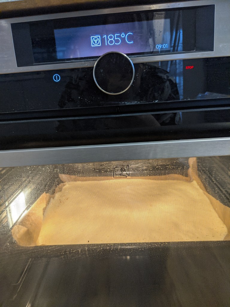 Bake the cake in the middle of the oven in 200C/185C fan-assisted oven.